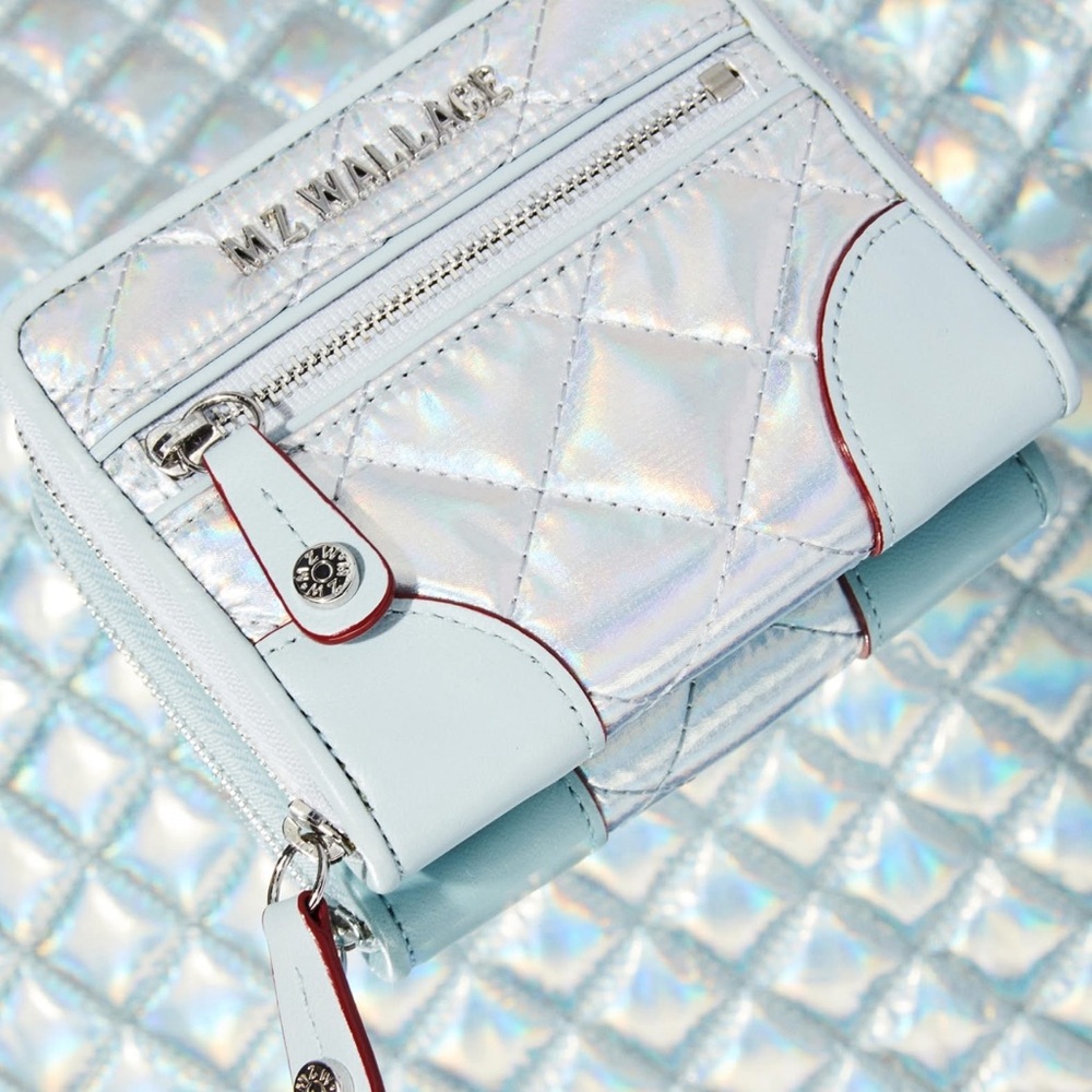 “MZ Wallace “Holographic Quilted Wallet